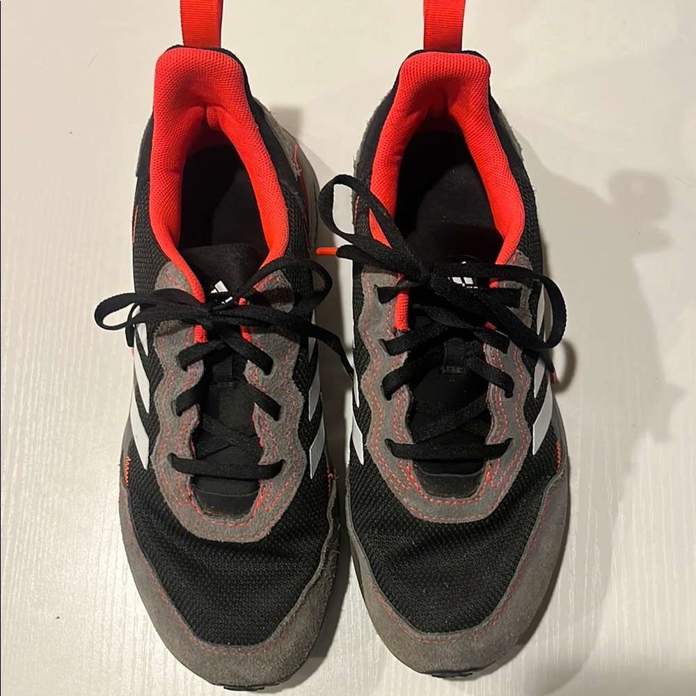 Adidas Black and Red Cloudfoam Sneakers
